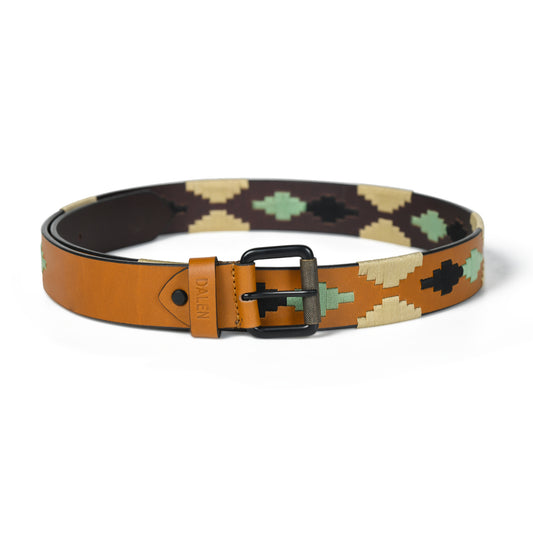 Handcrafted Tan Polo Leather Belt – Made in India Front Photo