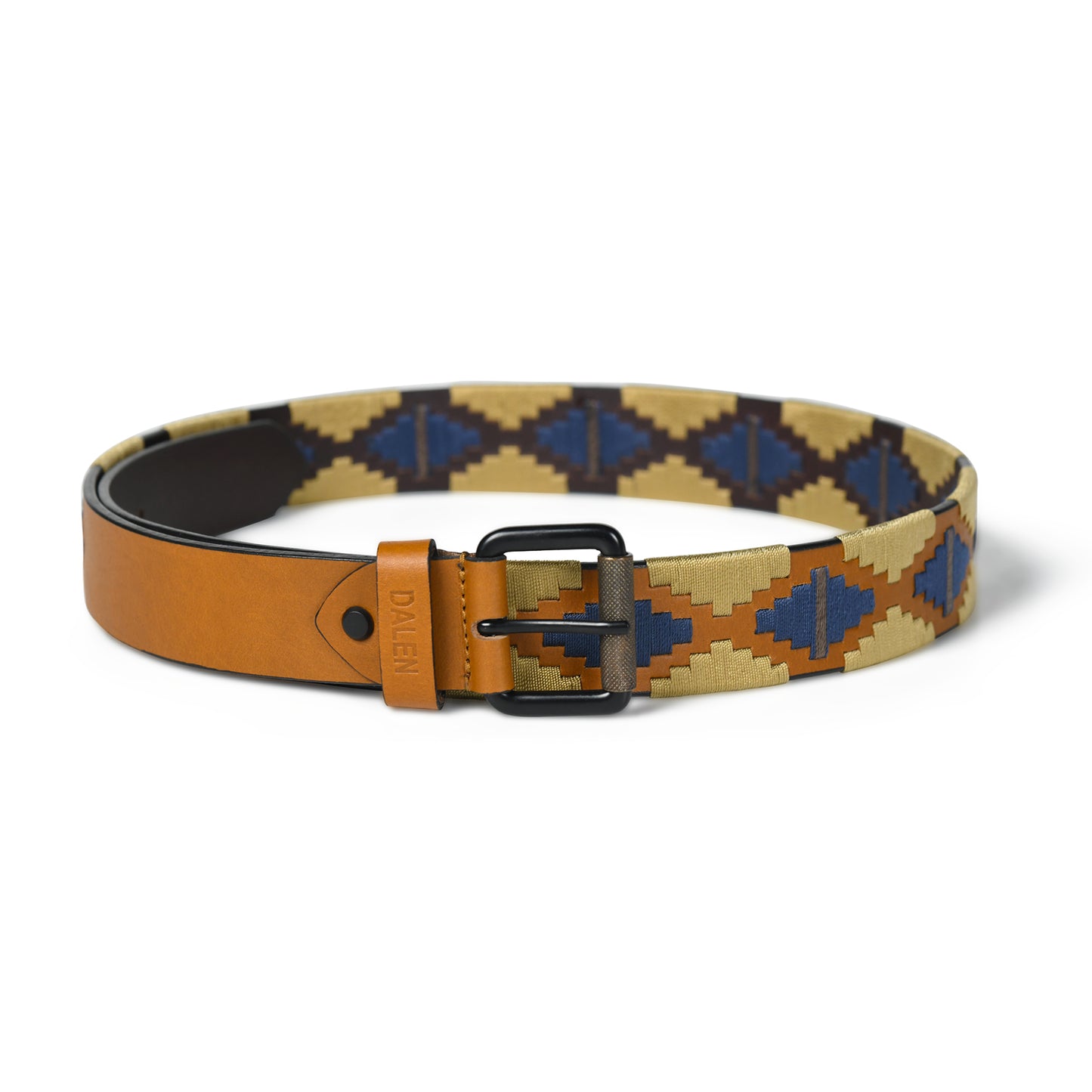 Handcrafted Tan Polo Leather Belt Front photo