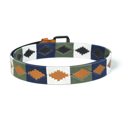 Sierra-Tan Polo Leather Belt with Multicolour Stitching & Black Buckle