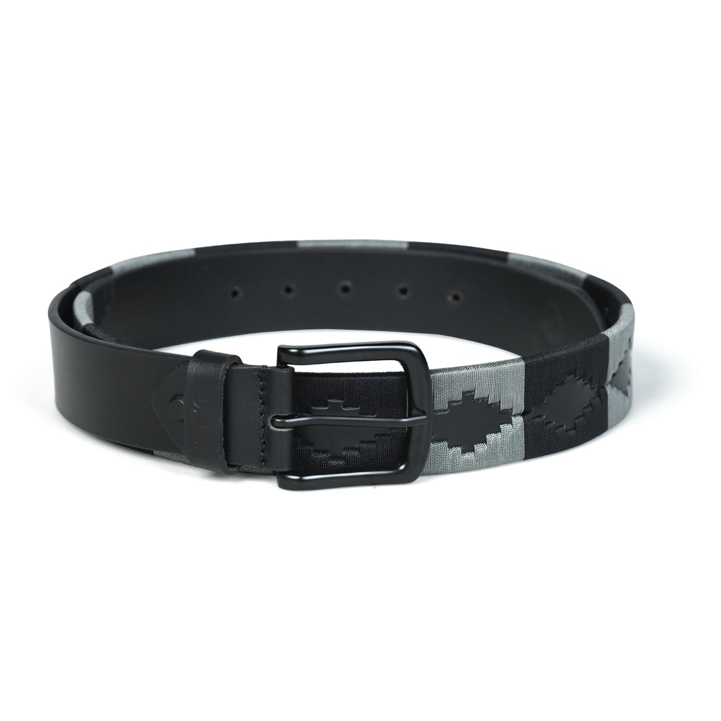 Eclipse-Black Polo Leather Belt with Black Stitching & Black Buckle