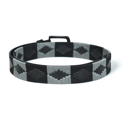 Eclipse-Black Polo Leather Belt with Black Stitching & Black Buckle