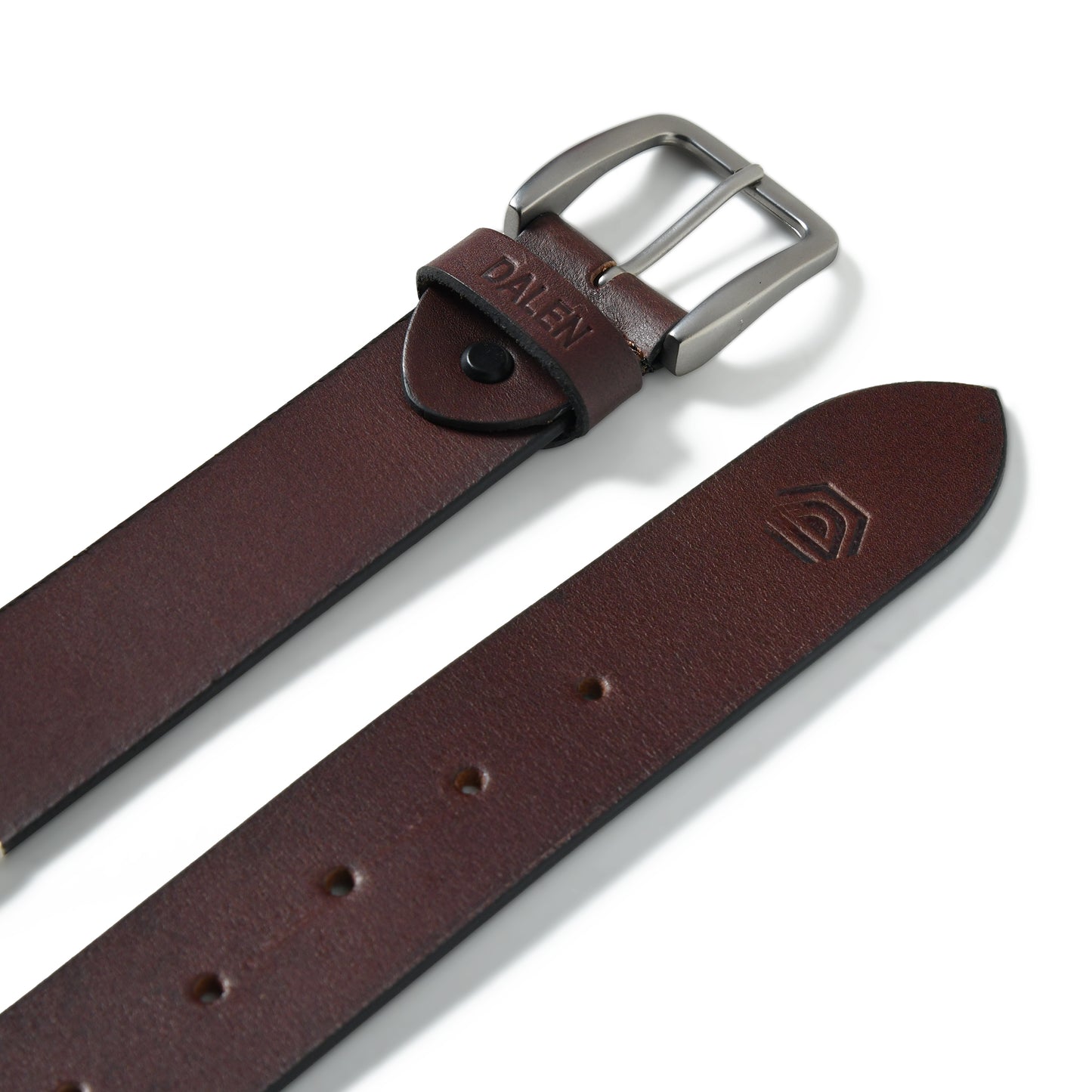 Frost - Handcrafted Brown Polo Leather Belt with Blue Stitching – Made in India