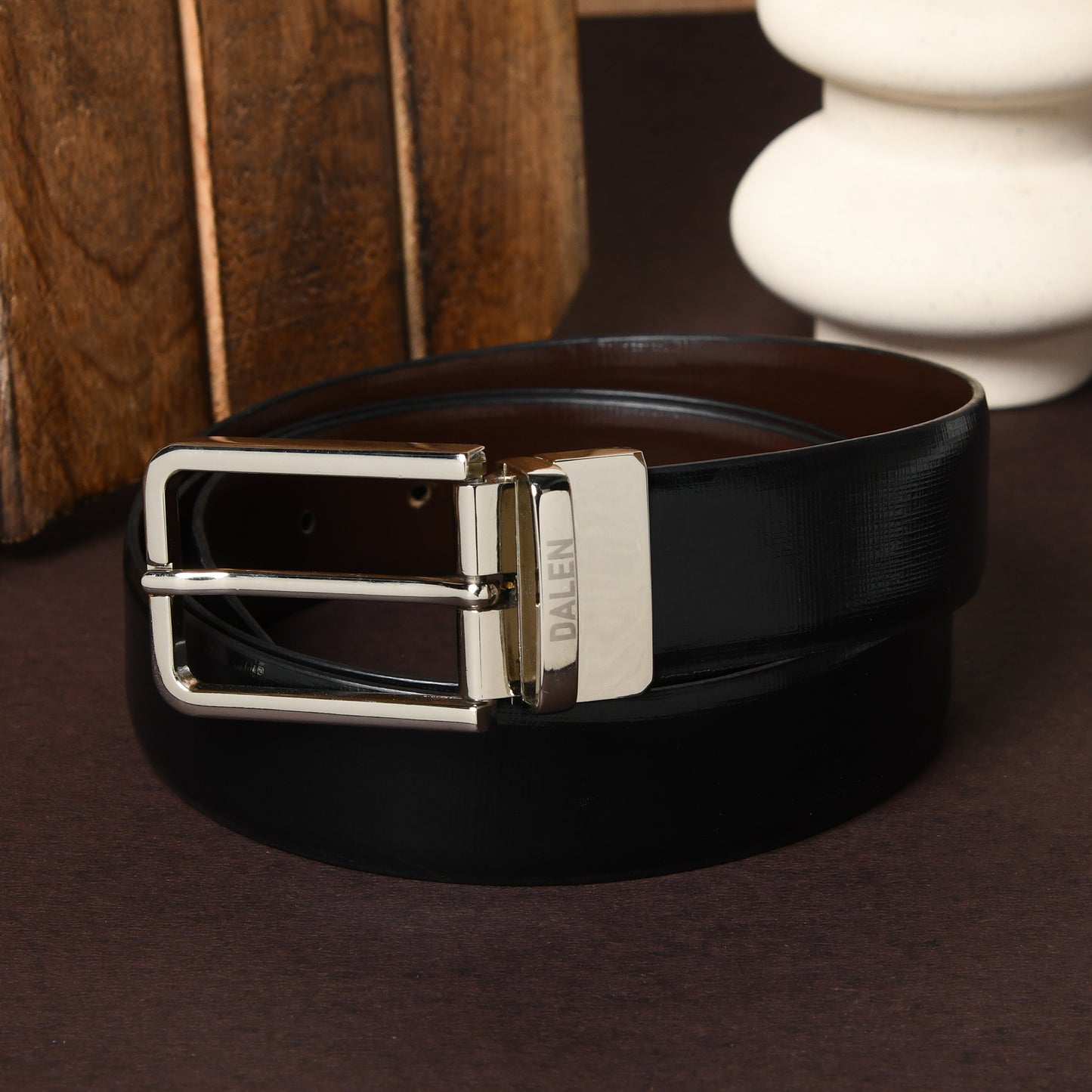 Cross Liner Reversible Leather Belt by-Dalen