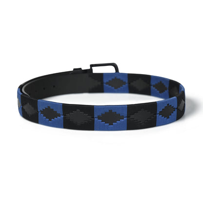 Handcrafted Black Polo Leather Belt Back photo