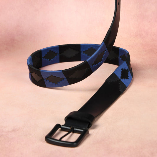 Handcrafted Black Polo Leather Belt studio photo 2