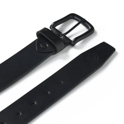 Handcrafted Black Polo Leather Belt zoom