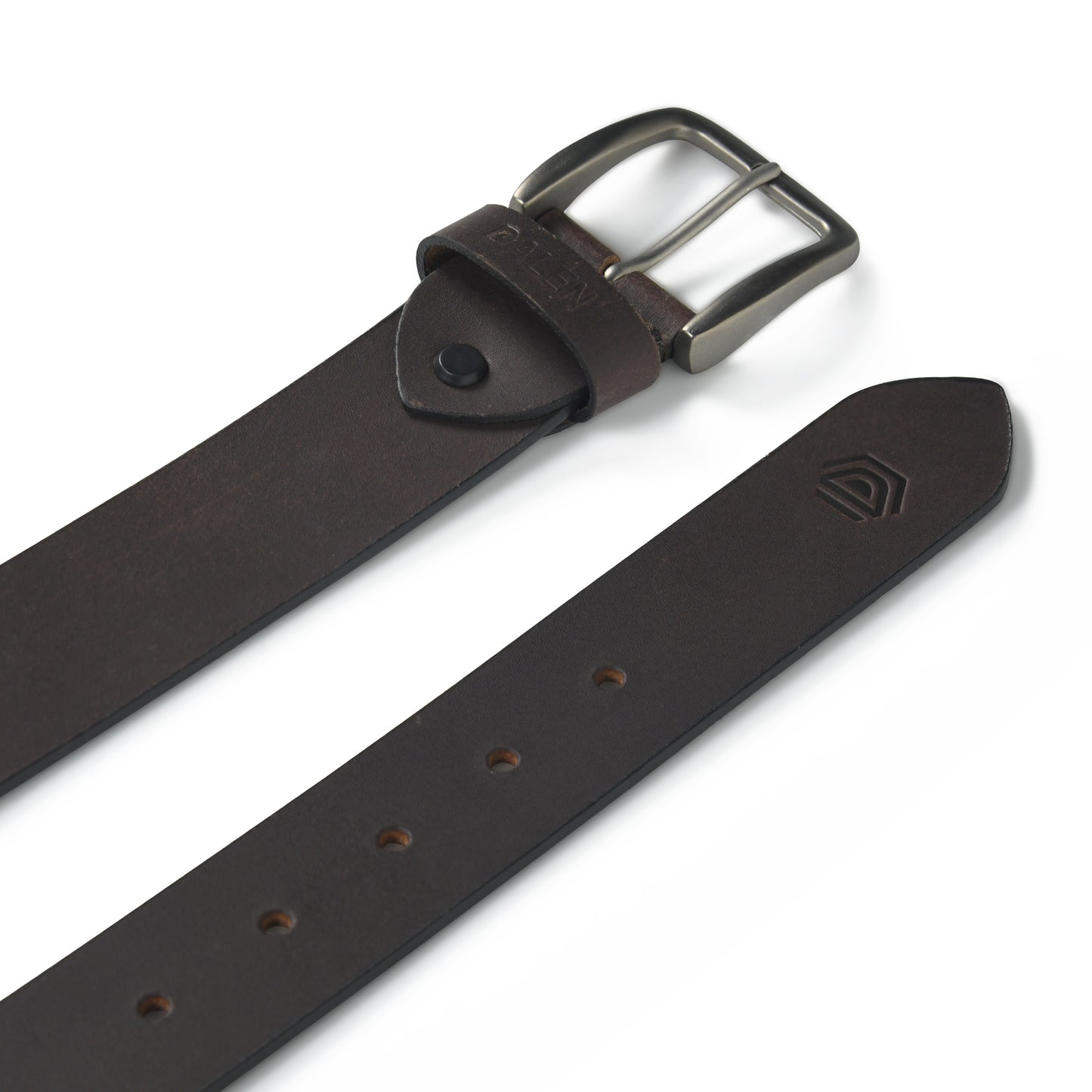Handcrafted Brown Polo Leather Belt with Blue Stitching – Made in India zoom