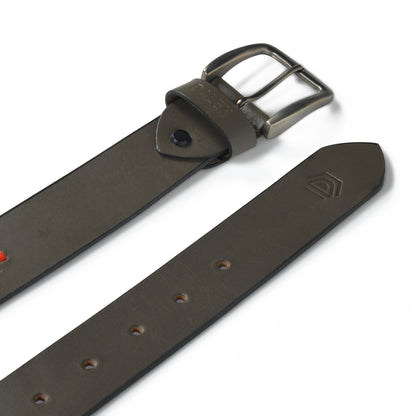 Handcrafted Grey Polo Leather Belt – Made in India zoom