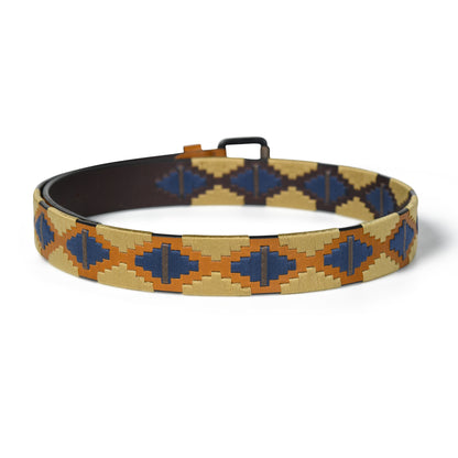 Handcrafted Tan Polo Leather Belt Back Photo