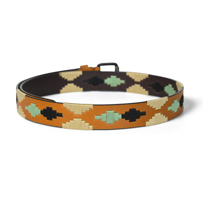 Handcrafted Tan Polo Leather Belt – Made in India Back Photo