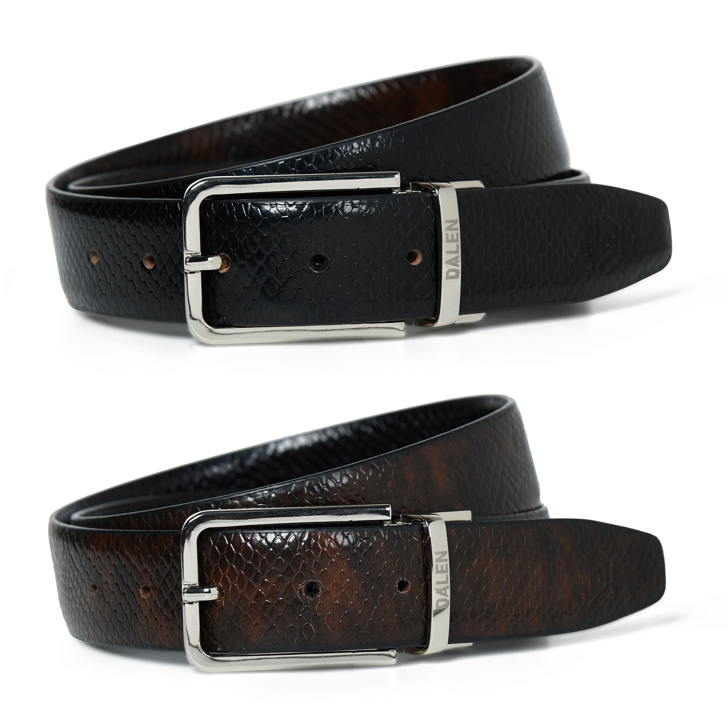 Panther Reversible Leather Belt by-Dalen